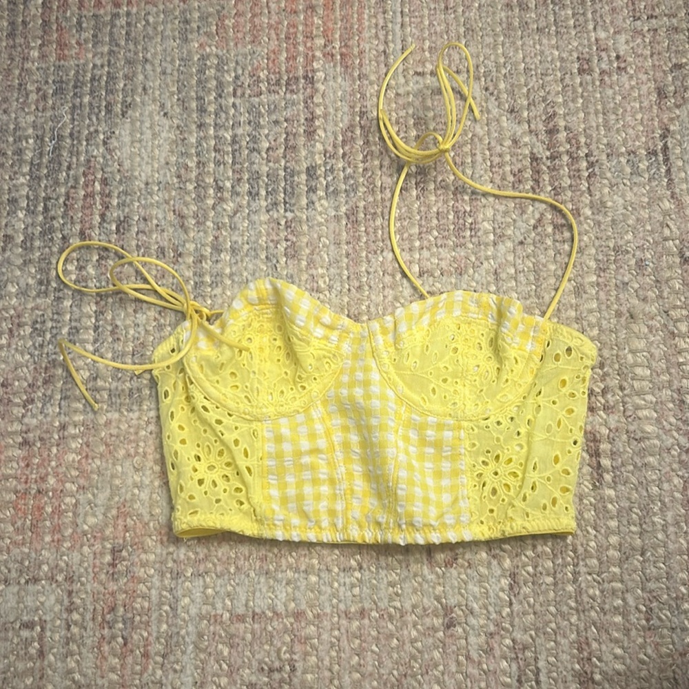 Urban Yellow Gingham Top